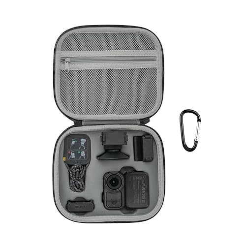 FSIDIWT Carrying Case for DJI Osmo Nano Accessories, Portable PU Leather Storage Bag Protective Travel Case for DJI Osmo Nano (Black)