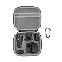 FSIDIWT Carrying Case for DJI Osmo Nano Accessories, Portable PU Leather Storage Bag Protective Travel Case for DJI Osmo Nano (Black)