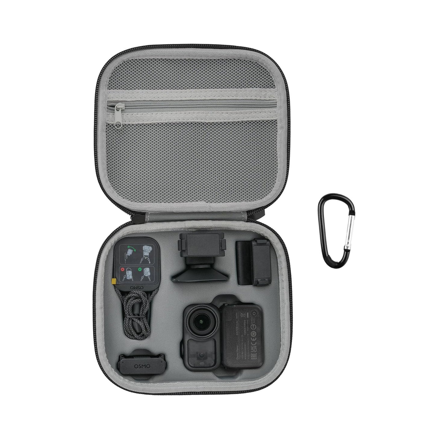 FSIDIWT Carrying Case for DJI Osmo Nano Accessories, Portable PU Leather Storage Bag Protective Travel Case for DJI Osmo Nano (Black)