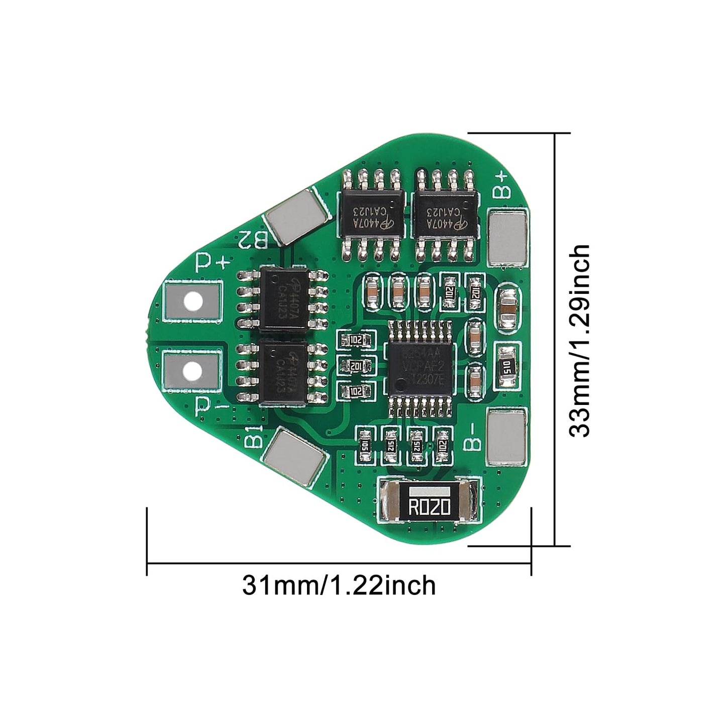 D-FLIFE 4pcs 3S 12V 18650 Lithium Battery Protection Board 11.1V 12.6V Overcharge Protect 8A 3 Cell Pack Li-ion BMS PCM PCB