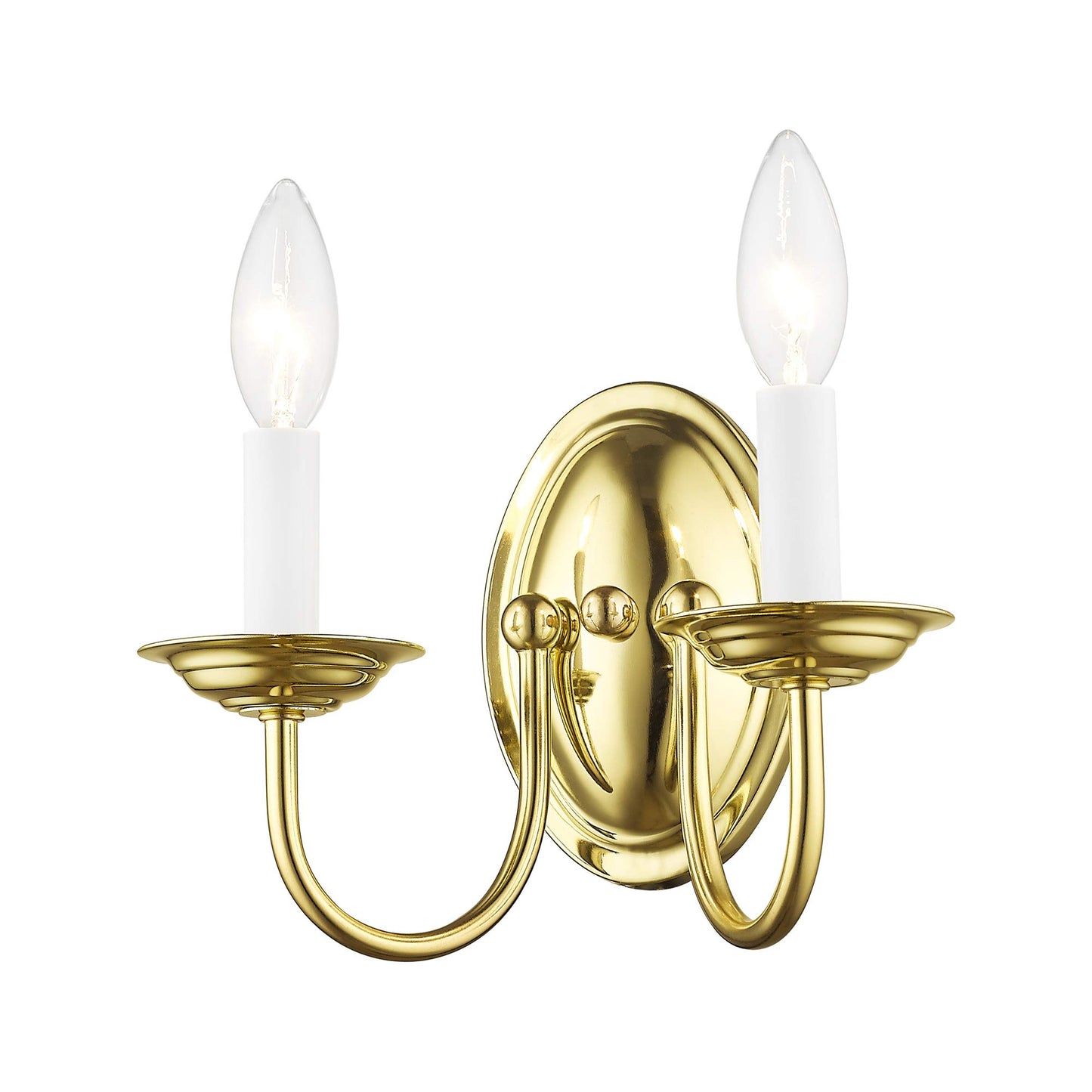 Livex Lighting 4152-02 Home Basics 2 Light Polished Brass Wall Sconce