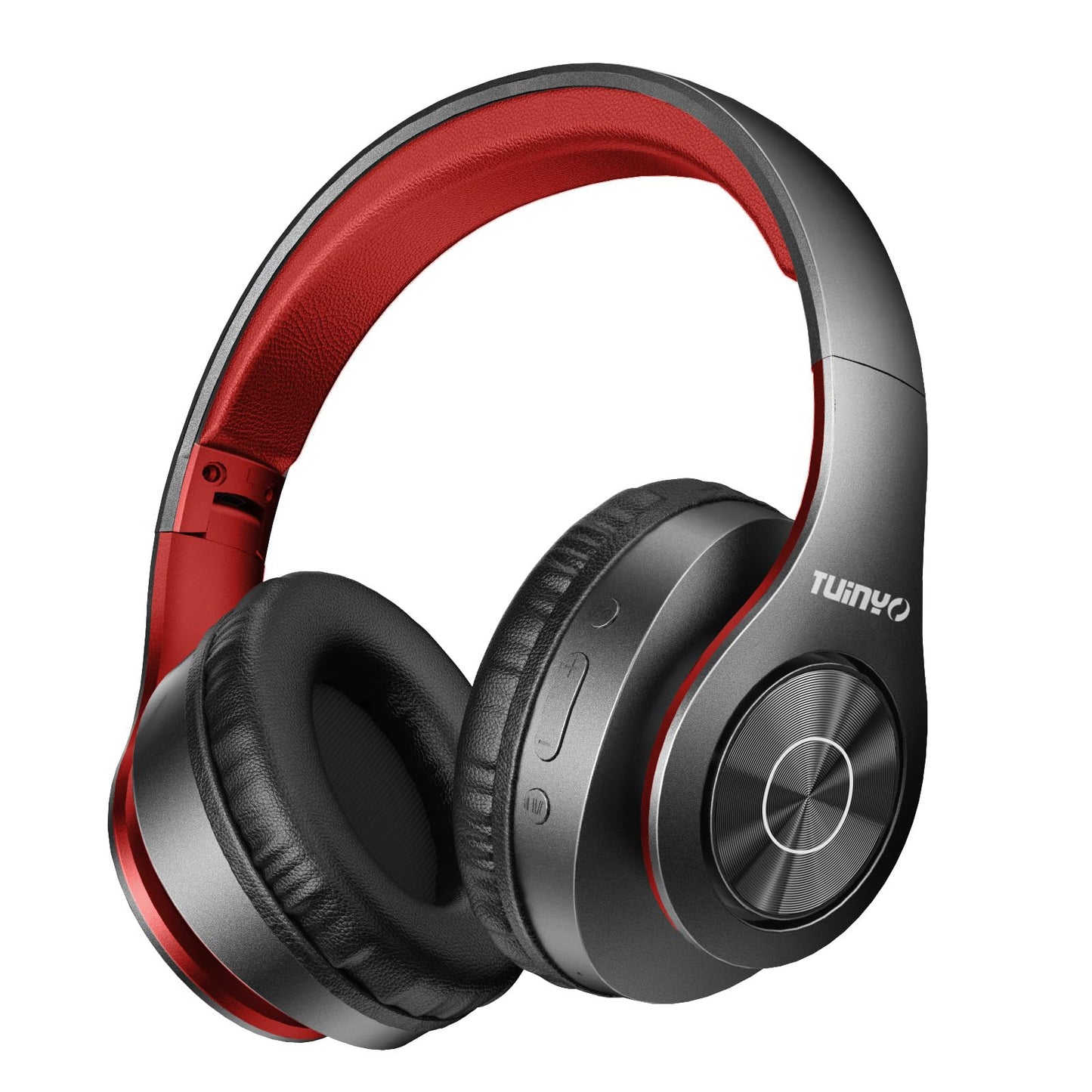 TUINYO Bluetooth Headphones, Over Ear Stereo Wireless Headset 40H Playtime with Deep Bass,Soft Memory-Protein Earmuffs,Built-in Mic Wired Mode PC/Cell