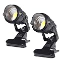 AKTSNYMPH LED Clamp Spot Lights,Indoor Plants Decor Accent Lighting,Clip on Lights Warm White 3000K Uplights with 9.8FT Cord and Switch for Trade