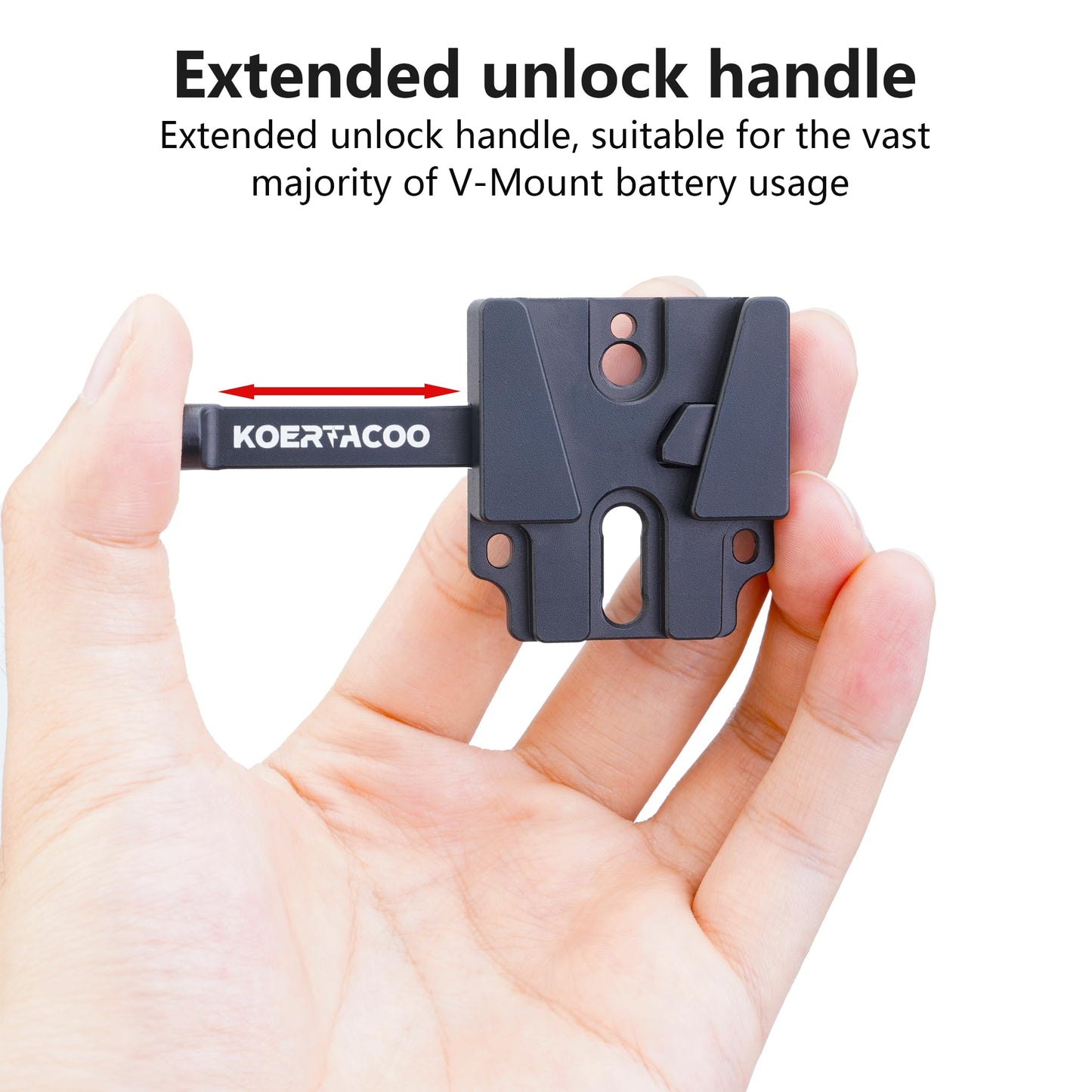 KOERTACOO Mini V Mount Battery Plate with Wedge V- Lock Kit, Compact Quick Release Adapter Plate with 1/4 Installation Screw for Camera Rig, V-Mount