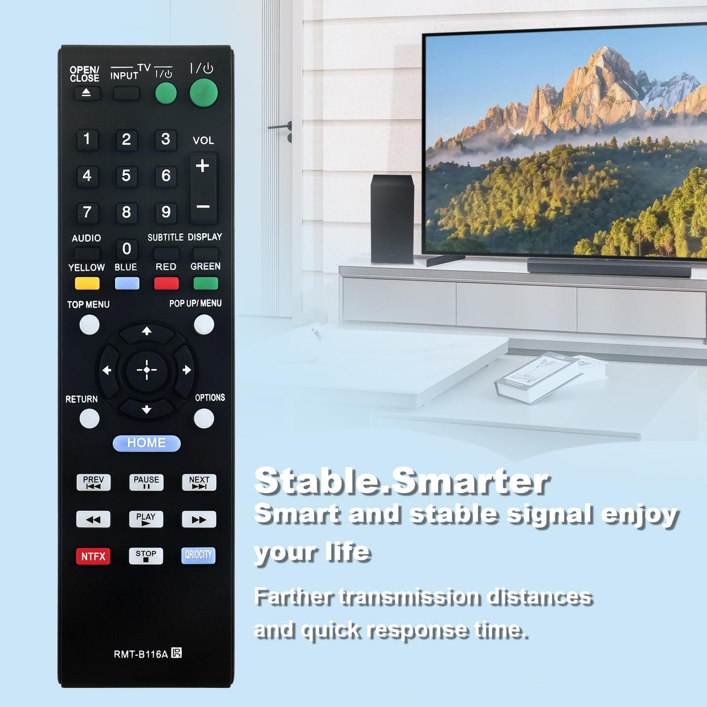 RMTB116A RMT-B116A Replaced Remote fit for Sony Blu-Ray DVD Disc Player BDP-BX58 BDP-S310 BDPBX58 BDPS310 BDP-BX38 BDP-S280 BDP-S380 BDP-S480 BDP-S580