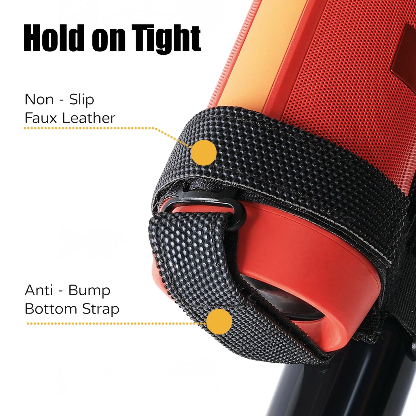 Yxflz Bike Speaker Mount - Universal Portable Handlebar & Stem Speaker Holder for Bicycle | Premium Secure Mount | Fits JBL, Bose, UE Boom, Easy