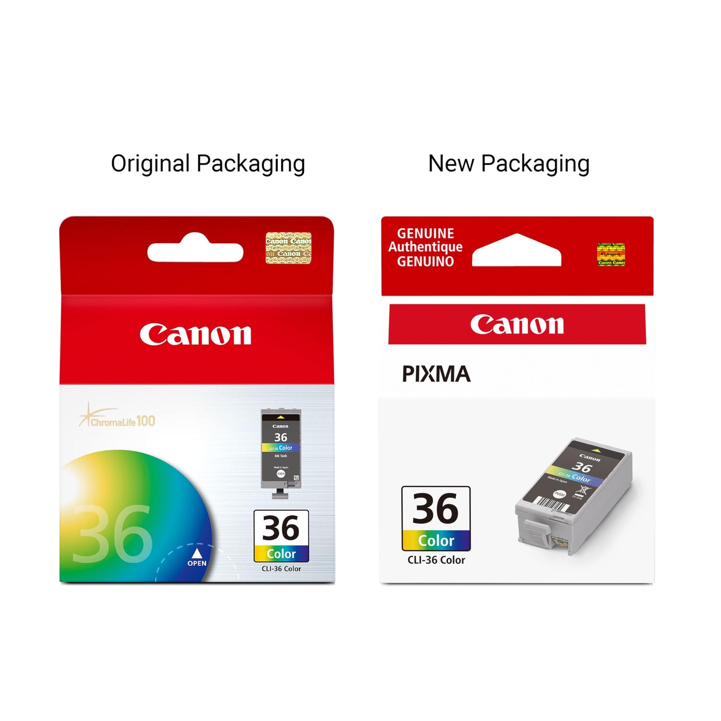 Canon CLI-36 Genuine Color Ink Tank, Compatible with mini320, mini260, iP100, iP110, TR150 and TR160 Printers