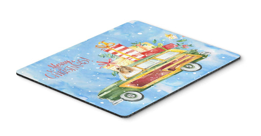 Caroline's Treasures CK2418MP Merry Christmas Collie Mouse Pad, Hot Pad or Trivet for Home Office Gaming Working Computers Laptop Mouse Mat,Washable