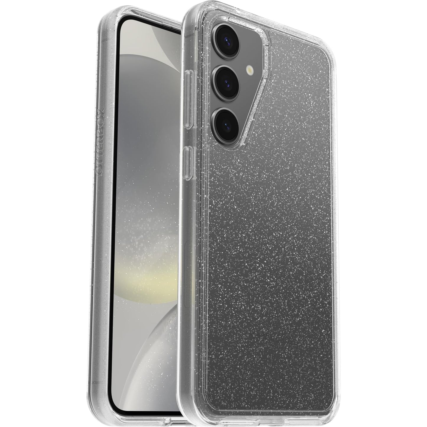 OtterBox Samsung Galaxy S24+ Symmetry Series Clear Case - Stardust (Clear/Glitter), Ultra-Sleek, Wireless Charging Compatible, Raised Edges Protect