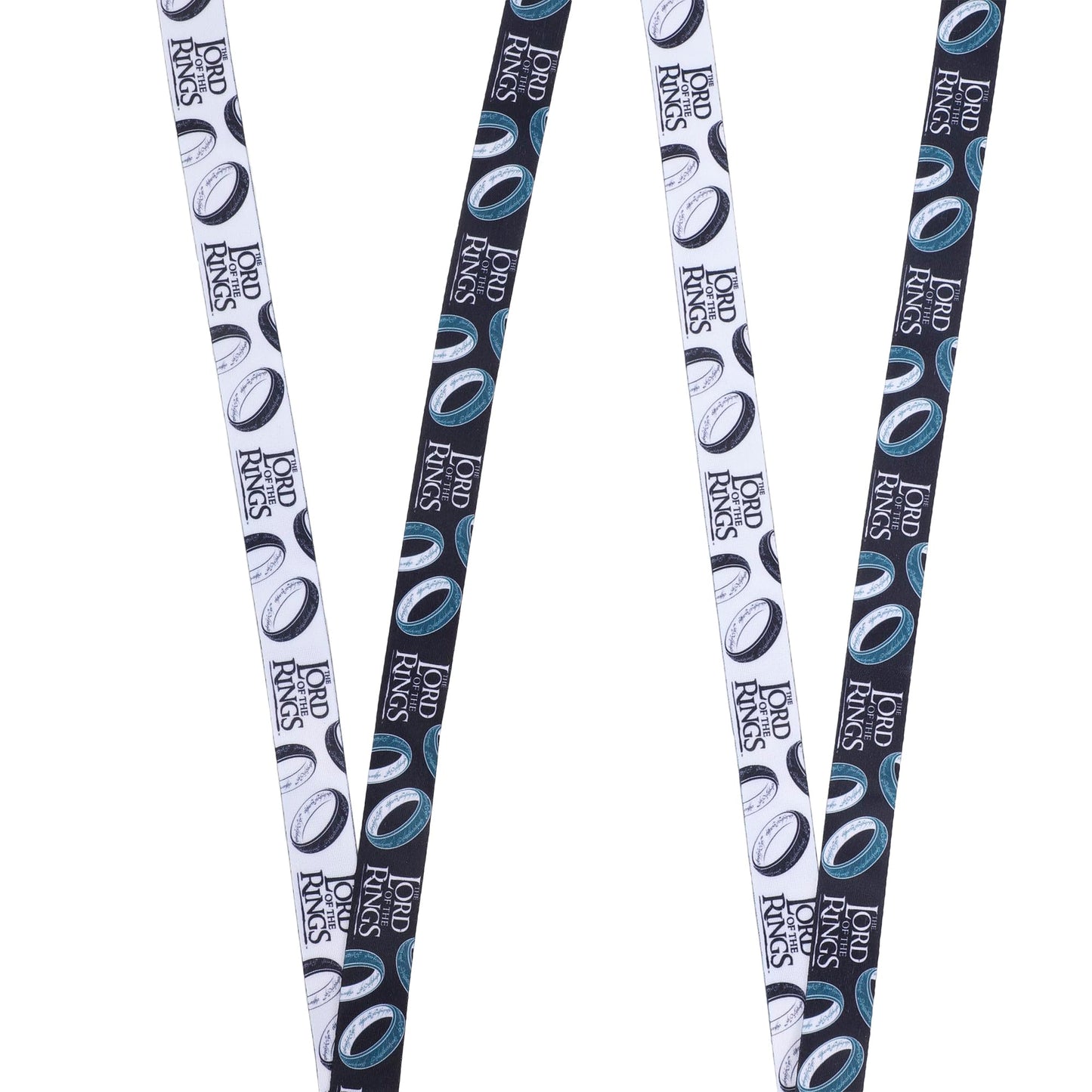 Bioworld Lord Of The Rings The One Ring 22" Black & White Lanyard WIth ID Sleeve