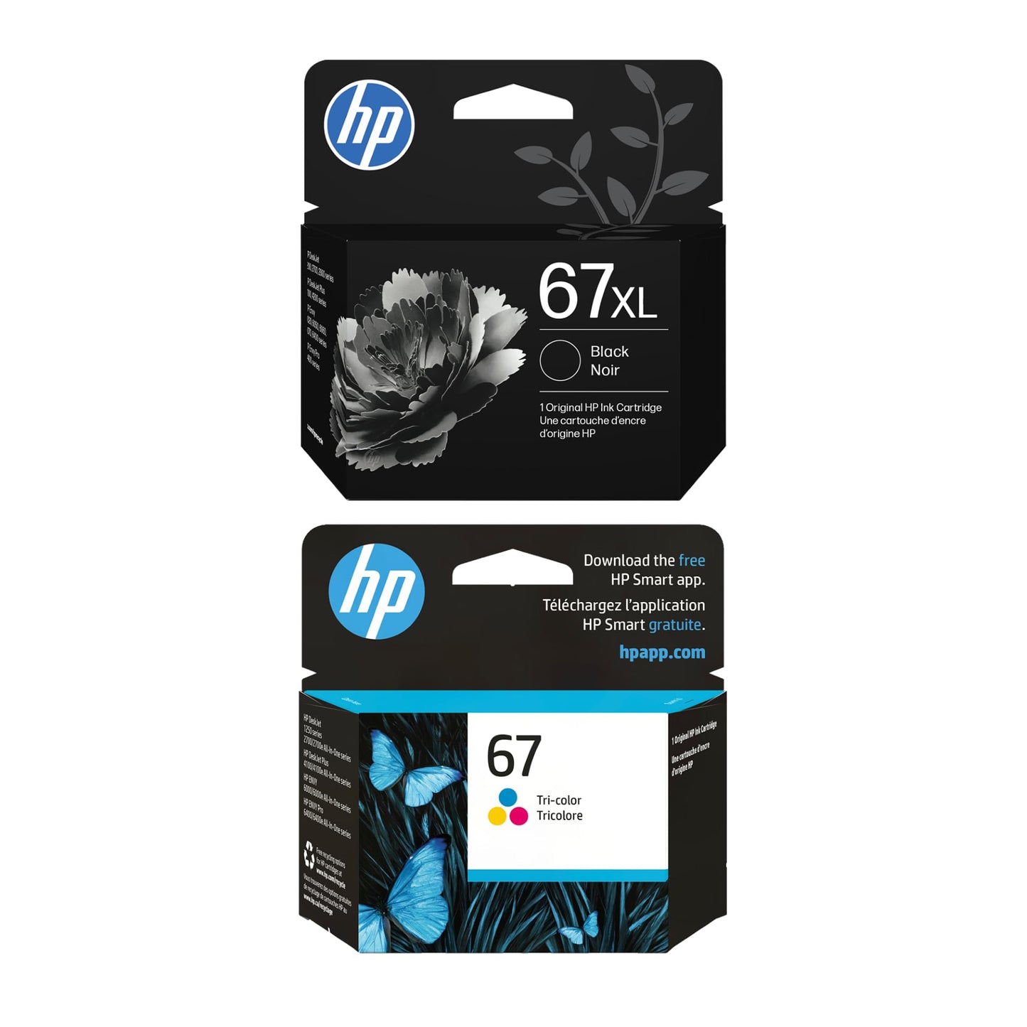 HP 67XL Blk/67 CMY Original Cartridge Ink Bundle| DeskJet 2700/4100 Series