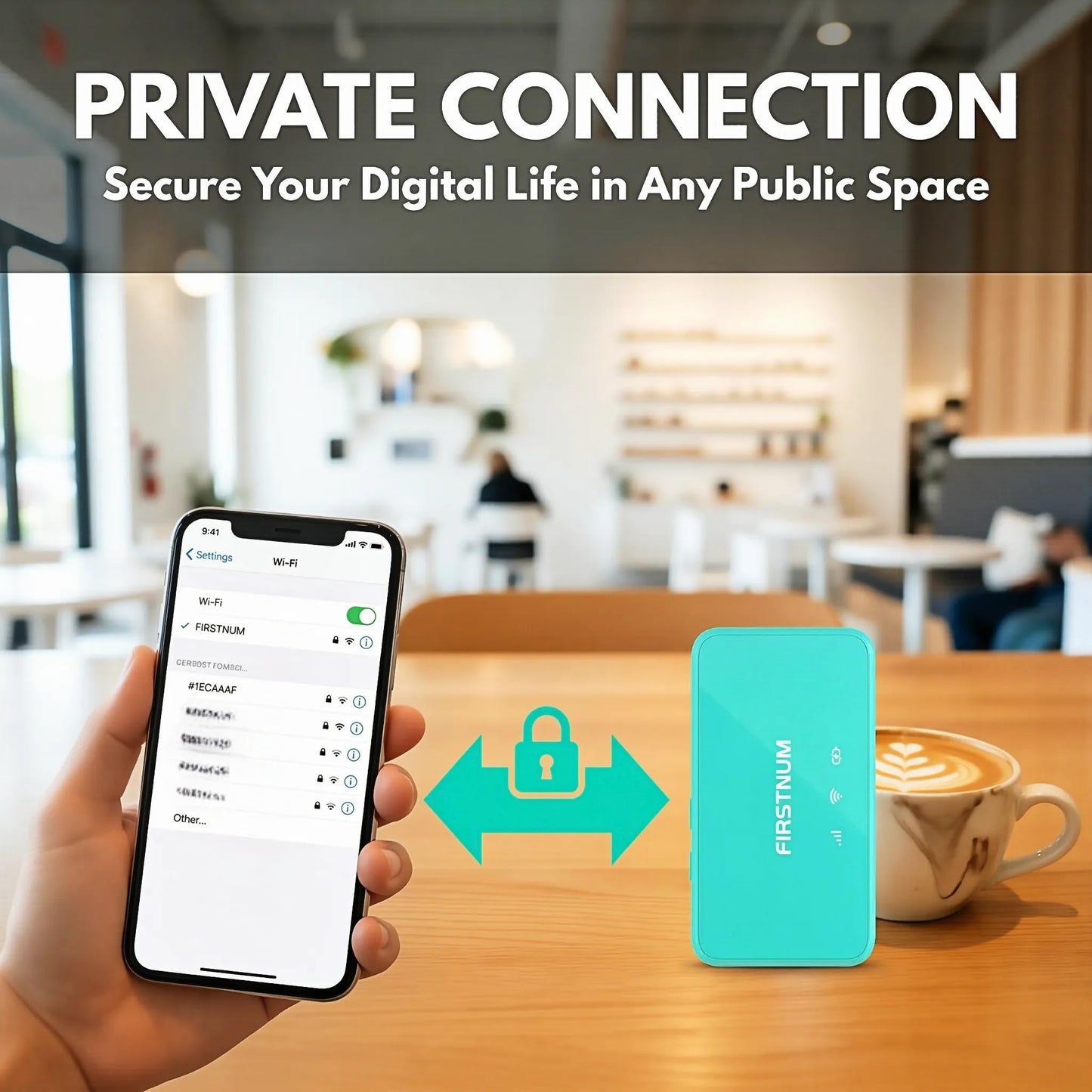 FIRSTNUM M6 Mobile Hotspot, Portable WiFi Hotspot for Travel in 160+ Countries, No SIM Card Required Hotspot No Contract, Connect Up to 10 Devices