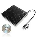 External DVD Drive USB 3.2 Gen 1 Slim Portable CD/DVD Burner, High-Speed Optical Drive Writer for Laptop Desktop, Plug & Play Media Player