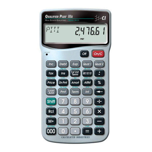 Calculated Industries 3415 Qualifier Plus IIIx Advanced Real Estate Mortgage Finance Calculator | Simple Operation | Buyer Pre-Qualifying | Solves