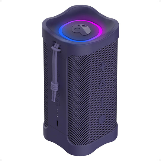 Skullcandy Terrain 2 Wireless Bluetooth Speaker, IPX7 Water Resistant, 14H Battery, Multi-Link, LED Light Show, Lightweight & Portable (Deep Purple)