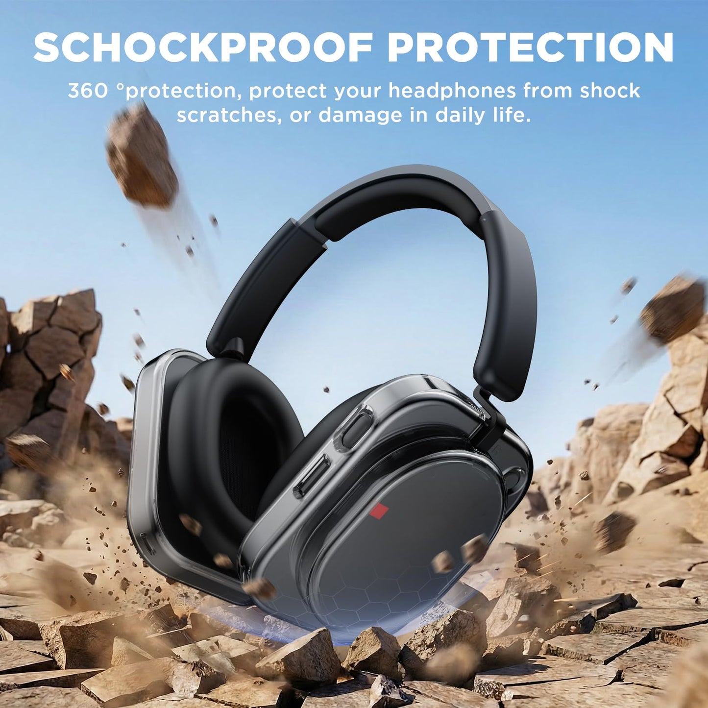 for Nothing Headphone (1) Shell Case Cover,Clear TPU Protective Cover Compatible with Nothing Headphone (1),Ultra-Thin Drop-Proof Shockproof Head