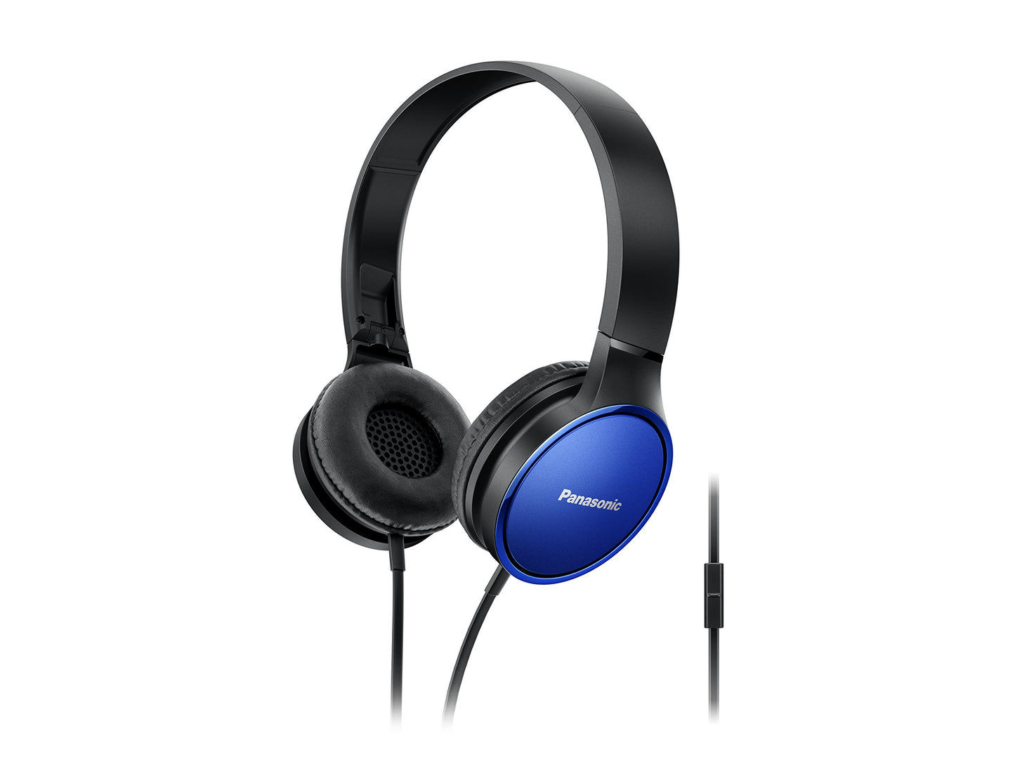 PANASONIC 2-Tone Color Foldable Headphones with Microphone, Call Controller and 3.9 ft Audio Cord Compatible with iPhone, BlackBerry, Android…