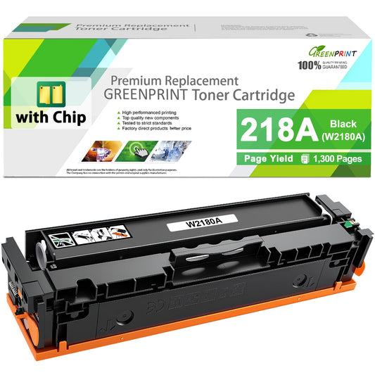 GREENPRINT W2180A 218A with CHIP Remanufactured Toner Cartridge Black Standard Capacity 1300 Pages for 3201 3201dw 3301 3301fdw 3301cdw 3301sdw
