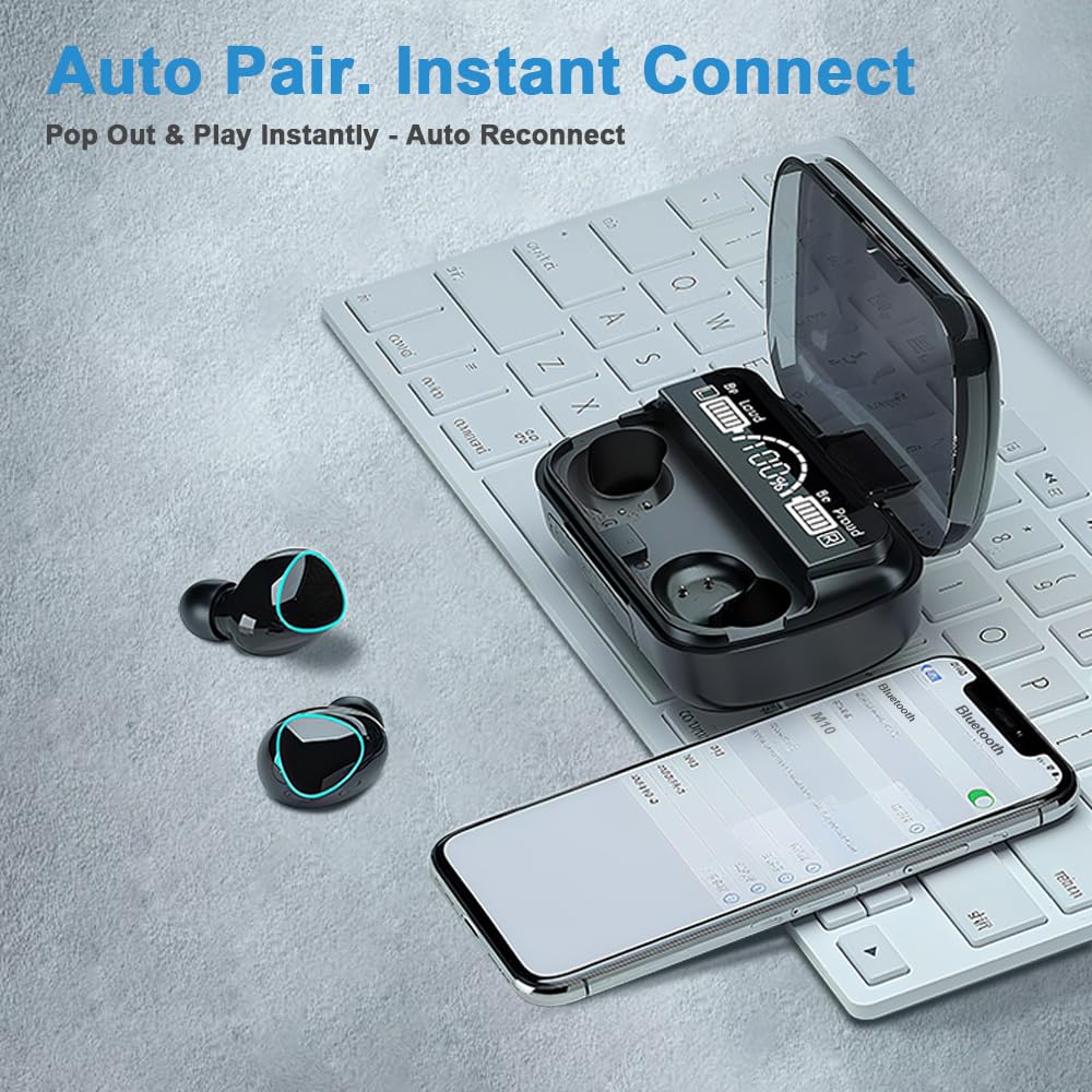 M10 AI Language Translator Earbuds, Supports 144 Languages,Online Translation Real Time, Earphone 3-in-1 Accents，Earbuds Perfect for Travel Business…