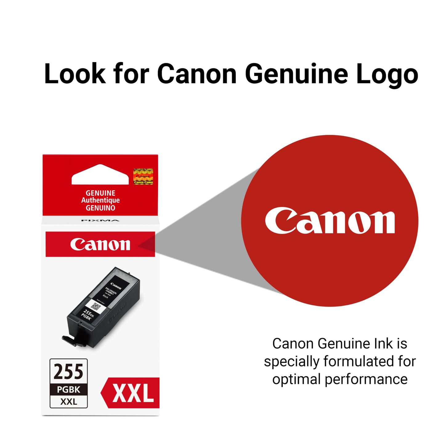 Canon PGI-255 Genuine Pigment Black XXL Ink Tank, Compatible with MX922 Printers
