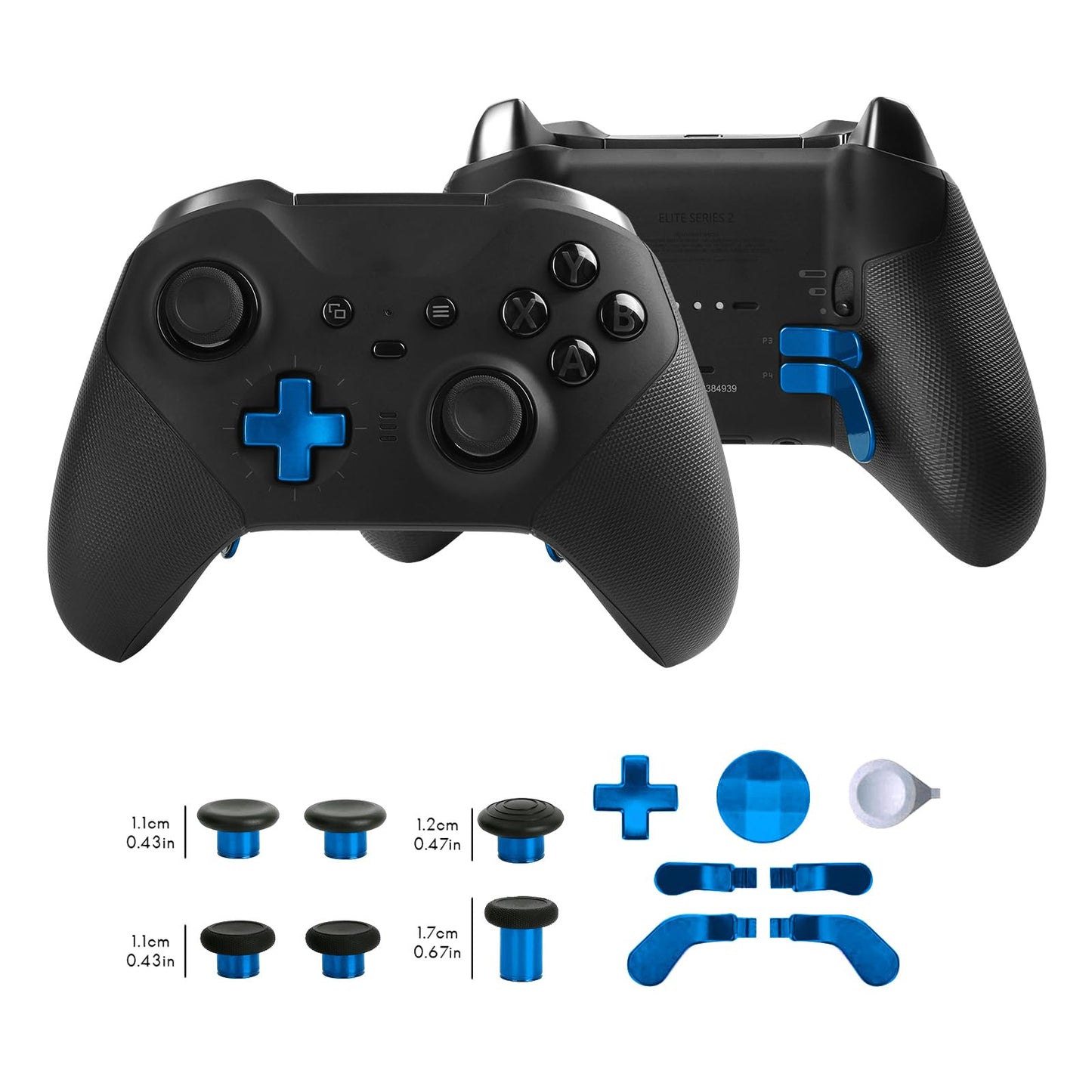 13 in 1 Metal Thumbsticks for Xbox One Elite Series 2, Elite Series 2 Core Controller Parts, Gaming Accessory Replacement, Metal Mod 6 Swap Joysticks