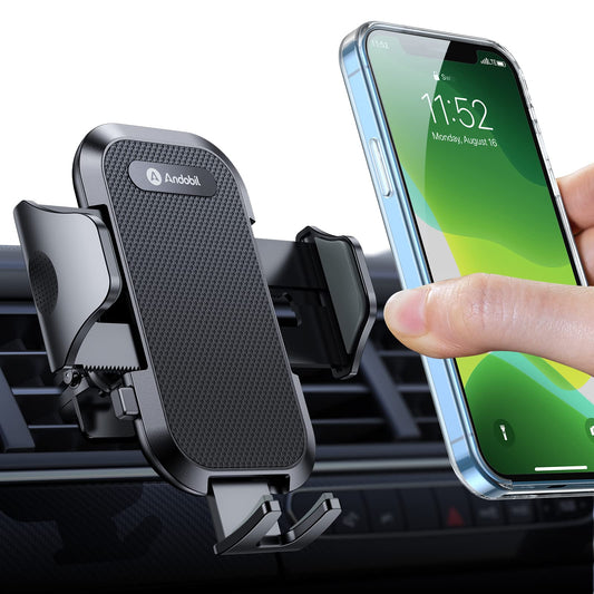 andobil 2026 Upgraded Car Phone Holder Mount for Vent, Military Sturdy Metal Clip Air Vent Phone Holder for Your Car Easy Used Cell Phone Car Mount