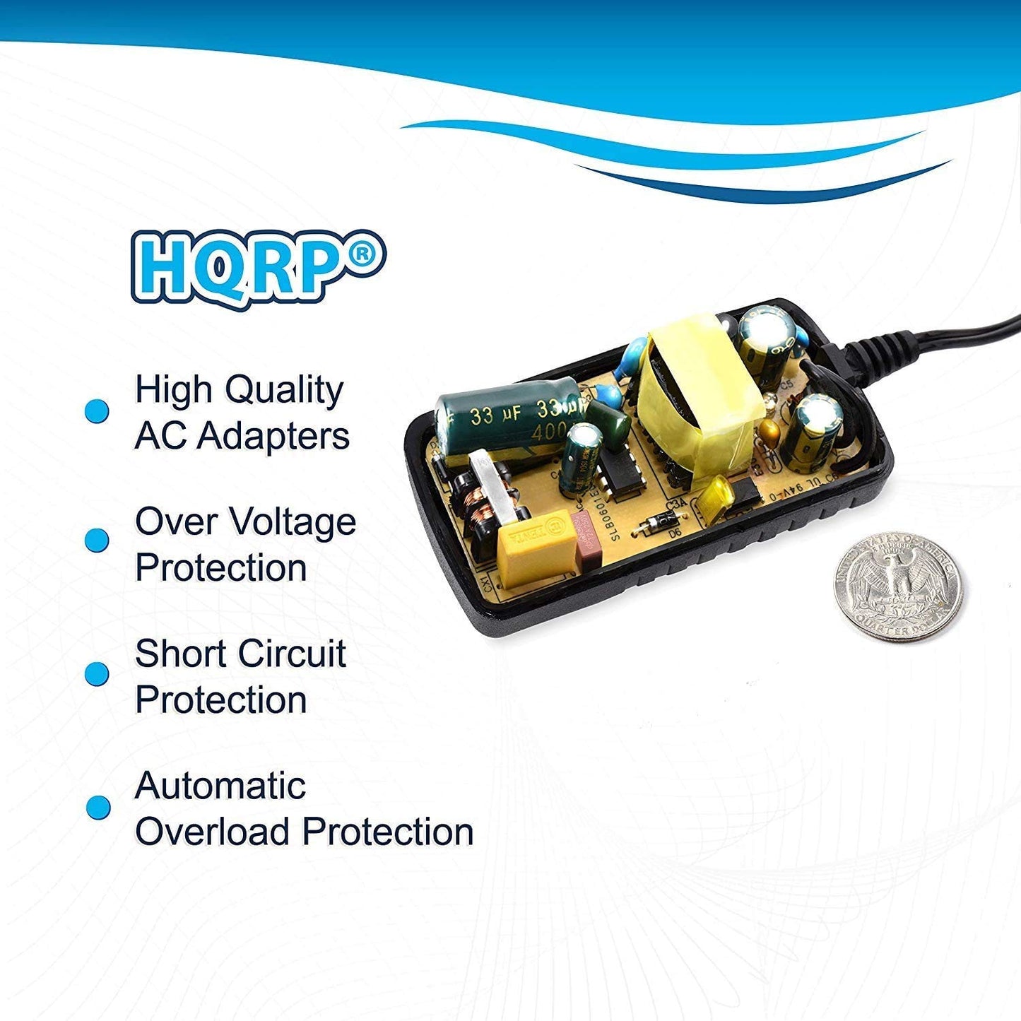 HQRP 12V AC Adapter Compatible with Paslode 900477 PI-41-691US 404400 900400 900420 900421 900600 901000 902000 902200 405176 Impulse Framing Nailer…