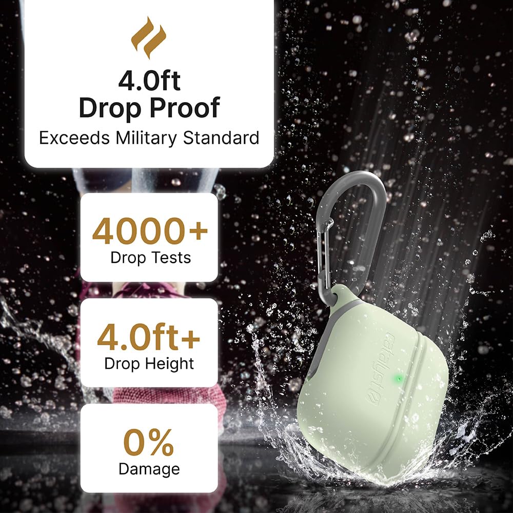 Catalyst Waterproof Case for AirPods Pro 2nd Generation and AirPods Pro 1st Generation - Wireless and USB-C Charging Compatible, One Piece Design