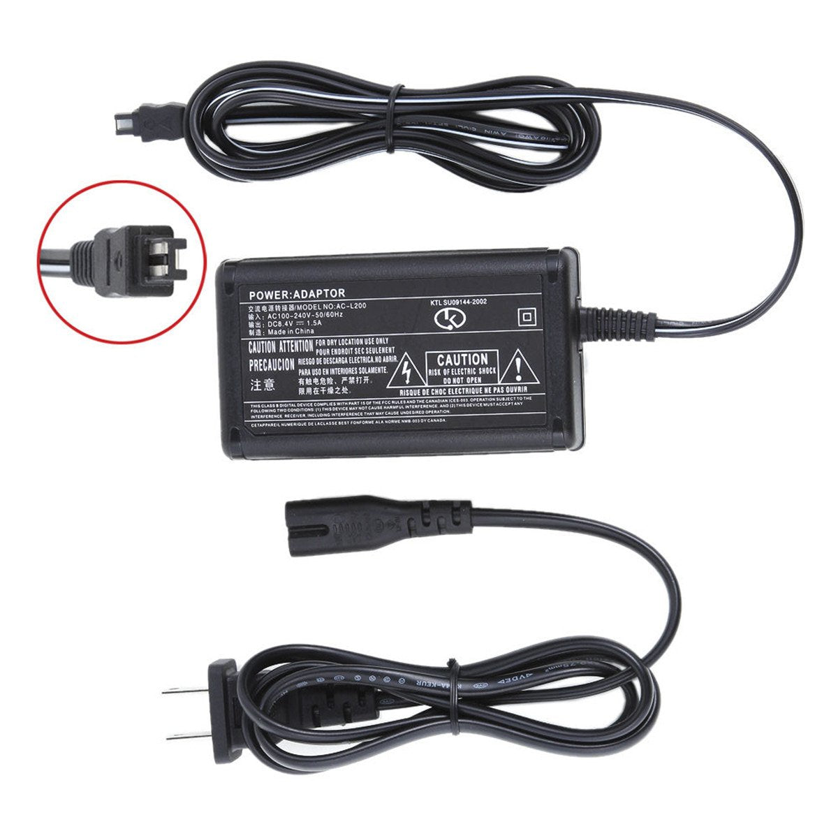 AC/DC Battery Charger Power Adapter Cord for Sony Camcorder DCR-SX53 DCR-SX63 E