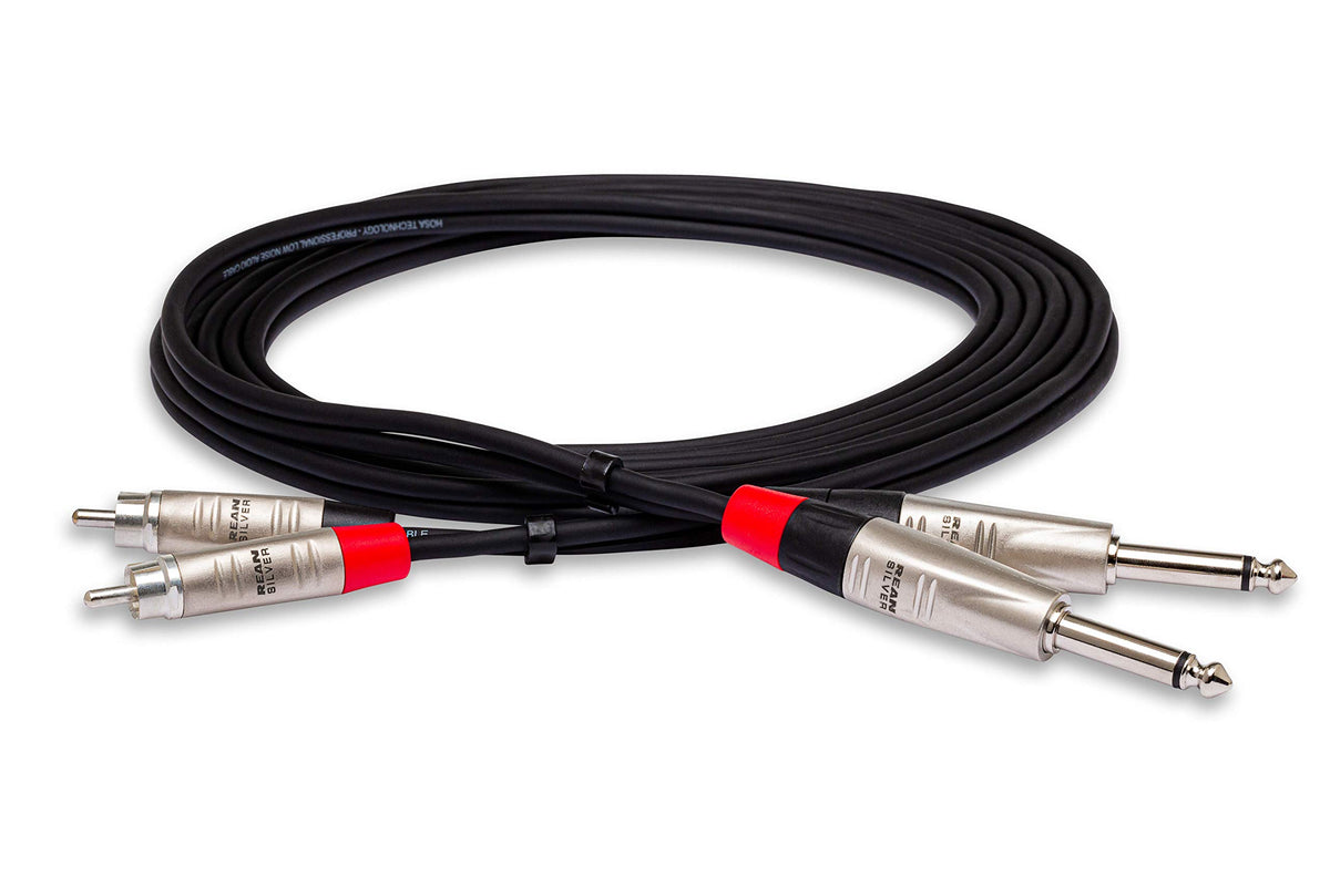 Hosa HPR-005X2 Unbalanced Interconnect Cable - 5 Foot