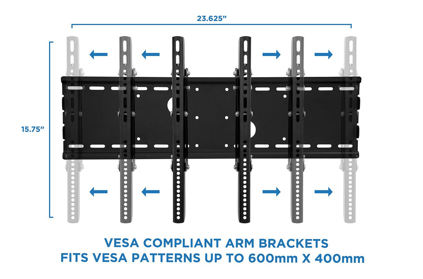 Mount-It! Tilting TV Wall Mount Bracket with UL Certification for Wall Mounting LCD/LED/Plasma 37” - 70” TVs, 165 lbs Load Capacity, Up to VESA
