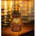 TOSTOOIRX Solar Lanterns Outdoor Waterproof Rattan Solar Lights for Outside Garden Decor Mothers Day Gifts Hanging Lanterns Decoration Outside