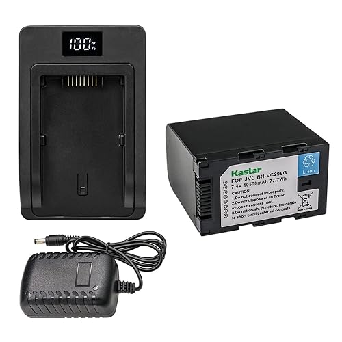 Kastar 1-Pack Battery and Ultrafast Charger Replacement for JVC GY-HC500 GY-HC500E, GY-HC500U GY-HC500UN, GY-HC500SPC GY-HC500SPCN, GY-HC550 GY-HC550E