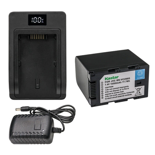 Kastar 1-Pack Battery and Ultrafast Charger Replacement for JVC GY-HC500 GY-HC500E, GY-HC500U GY-HC500UN, GY-HC500SPC GY-HC500SPCN, GY-HC550 GY-HC550E