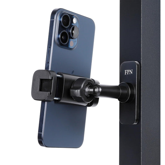 FPN Super Strong Magnetic Phone Holder for Gym - 10 N52 Magnets, Aluminum Alloy Base and Joint - Gym Phone Mount for Workout Record Compatible