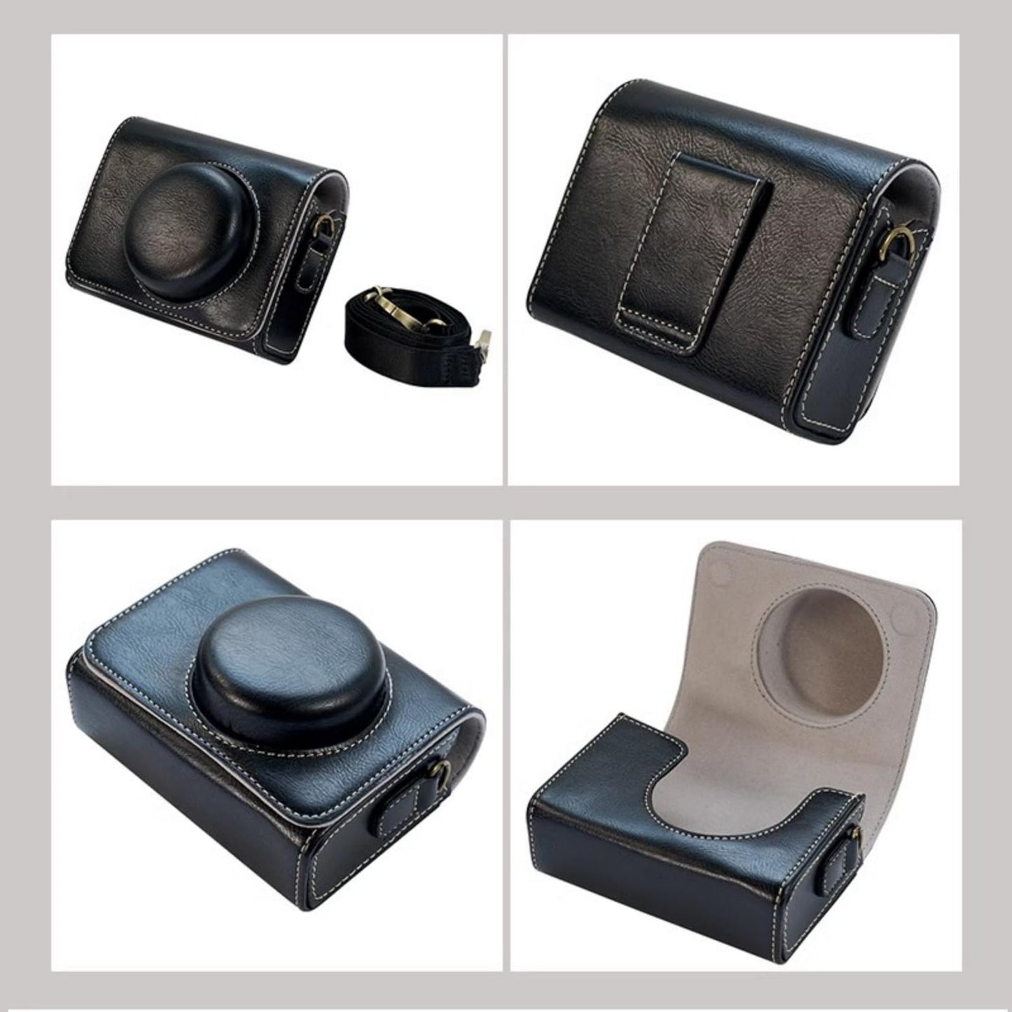 SZHSYJY ZV-1F Case,Camera Case for Sony ZV-1F/ ZV-1 II/ZV-1M2 Digital Camera,Digital camera PU leather storage bag with removable shoulder strap.