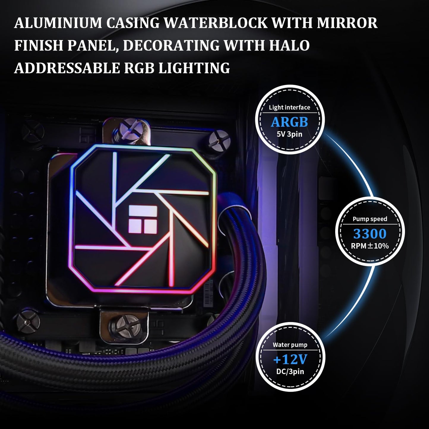Thermalright Aqua Elite 240 V3 Water Cooling CPU Cooler, Double PWM ARGB Fans with S-FDB Bearings,Efficient PWM Controlled Pump,for AMD/AM4/AM5, Intel