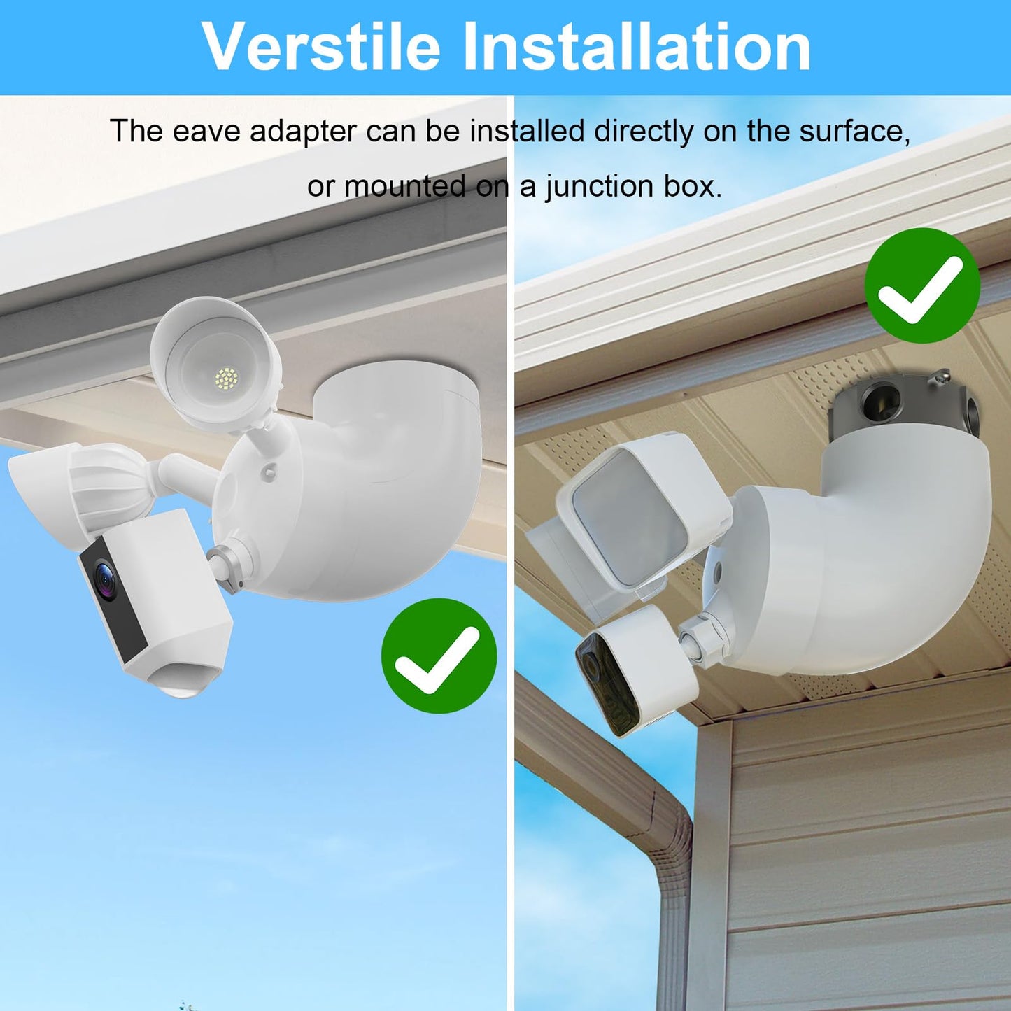 Eave Mount for Ring Floodlight Cam Wired Plus/Pro, Ring Smart Lighting Floodlight, Blink Wired Floodlight Cameras, Wyze Floodlight Camera V2/Pro