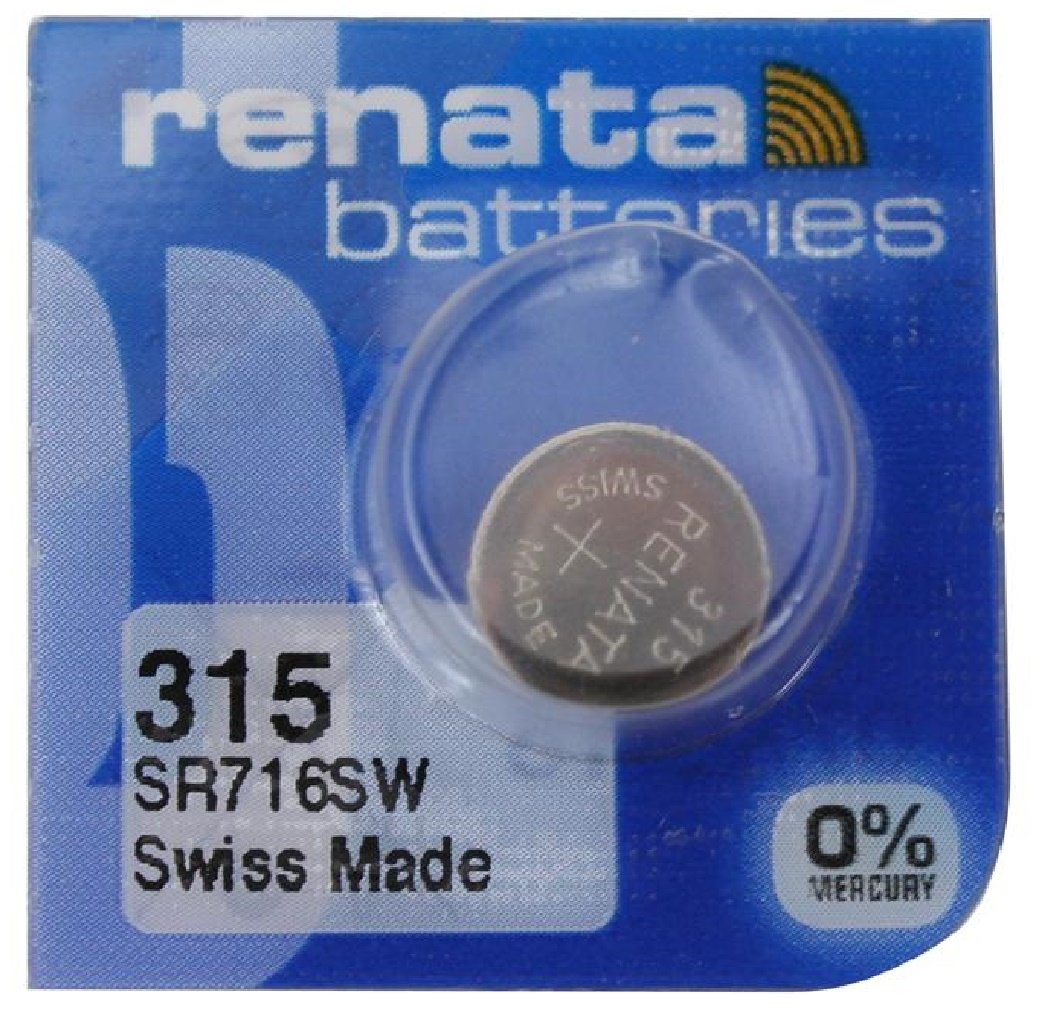 Renata 315 SR716SW Batteries - 1.55V Silver Oxide 315 Watch Battery (10 Count)
