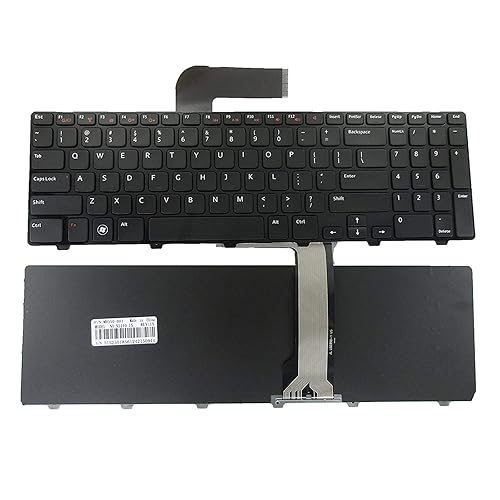 SUNMALL N5110 Keyboard Compatible with DELL Inspiron, Replacement Laptop Keyboard with Frame Compatible with DELL Inspiron 15R N5110 M501Z M511R