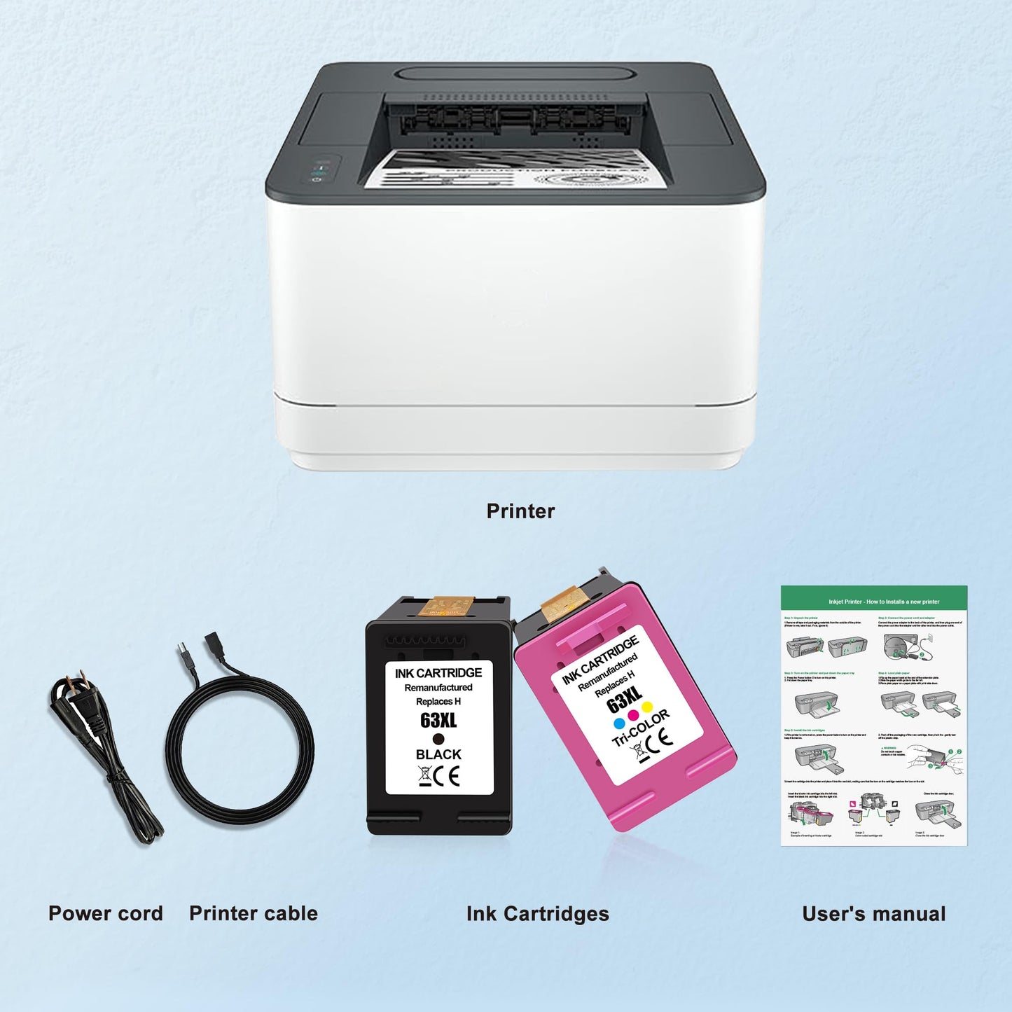 E-Z Ink Pro for HL L3210CW Inkjet Printer with Scan, Copy and Auto 2-Sided Printing - Wired-Only,White, Medium