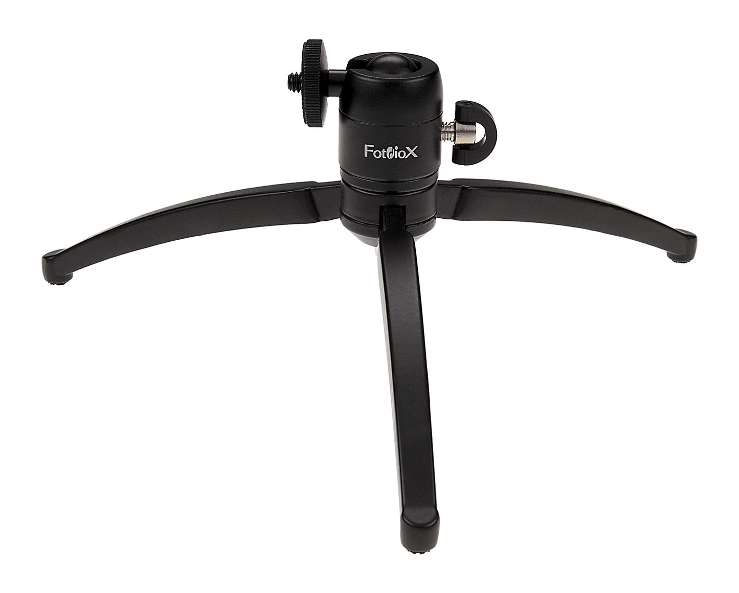 Fotodiox Pro Heavy Duty Tabletop Arched-Leg Tripod - All Metal, Foldable with Pan/Swivel Ballhead for Cameras, Monitors, LED Lights, Flashes, Mic