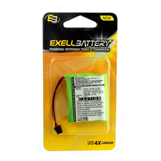 Exell Cordless Phone Battery Replaces P-P501, KX-A36, Type 1, P-P504, P-P508, P-P510, Type 21, HHR-P505, KX-TCA14, RCT-3A-C1