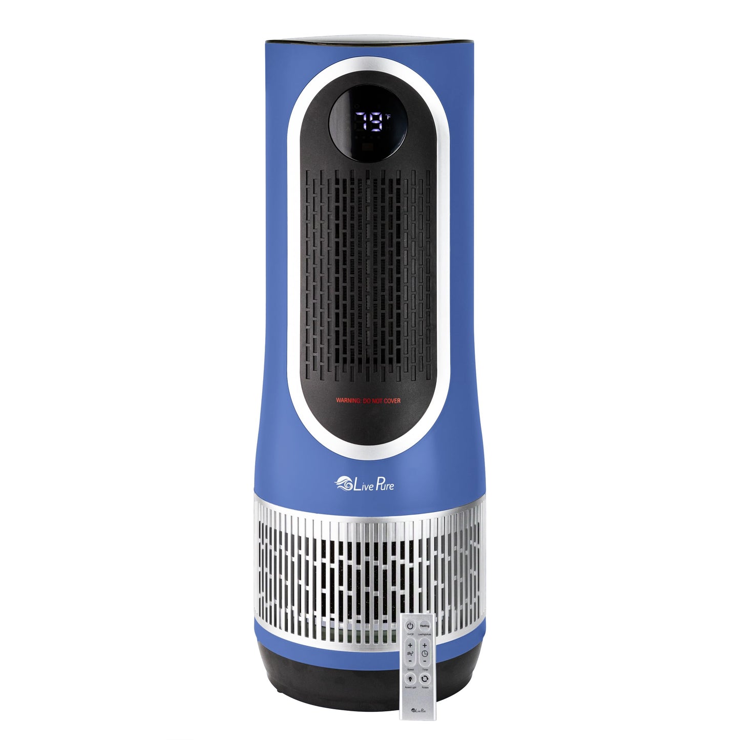 LivePure 3-in-1 LP520 Clean Heat Air Purifier & Electric Heater - 2 Heat Modes and Air Filtration - for Indoor Use in Bedrooms, Home Office