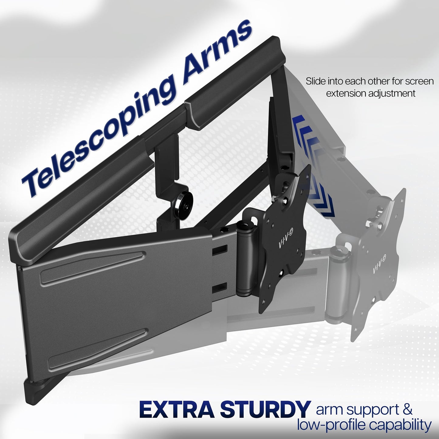 VIVO Telescoping Ultrawide Monitor Wall Mount, Fits up to 49 inch Ultra-wides, Holds 44 lbs, Adjustable Low Profile VESA Bracket, Black, Mount-VWLP2