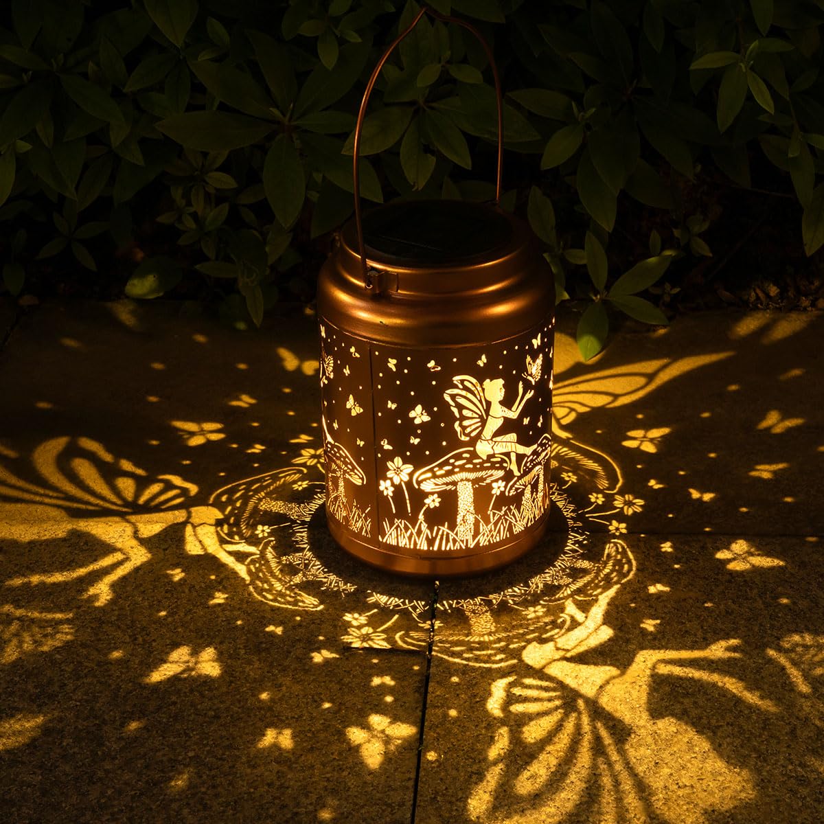 RESNICE Outdoor Waterproof Fairy Solar Lanterns Metal Hanging Garden Light Decorative Solar Powered Lamp for Garden Backyard Patio Porch and Tree