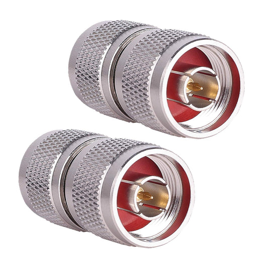 XRDS -RF N Male Connectors 2PCS - 50 Ohm N Type Male Connector Compatible with N Female Devices, Ideal for WiFi Antennas, Ham Radio, Coax Cable