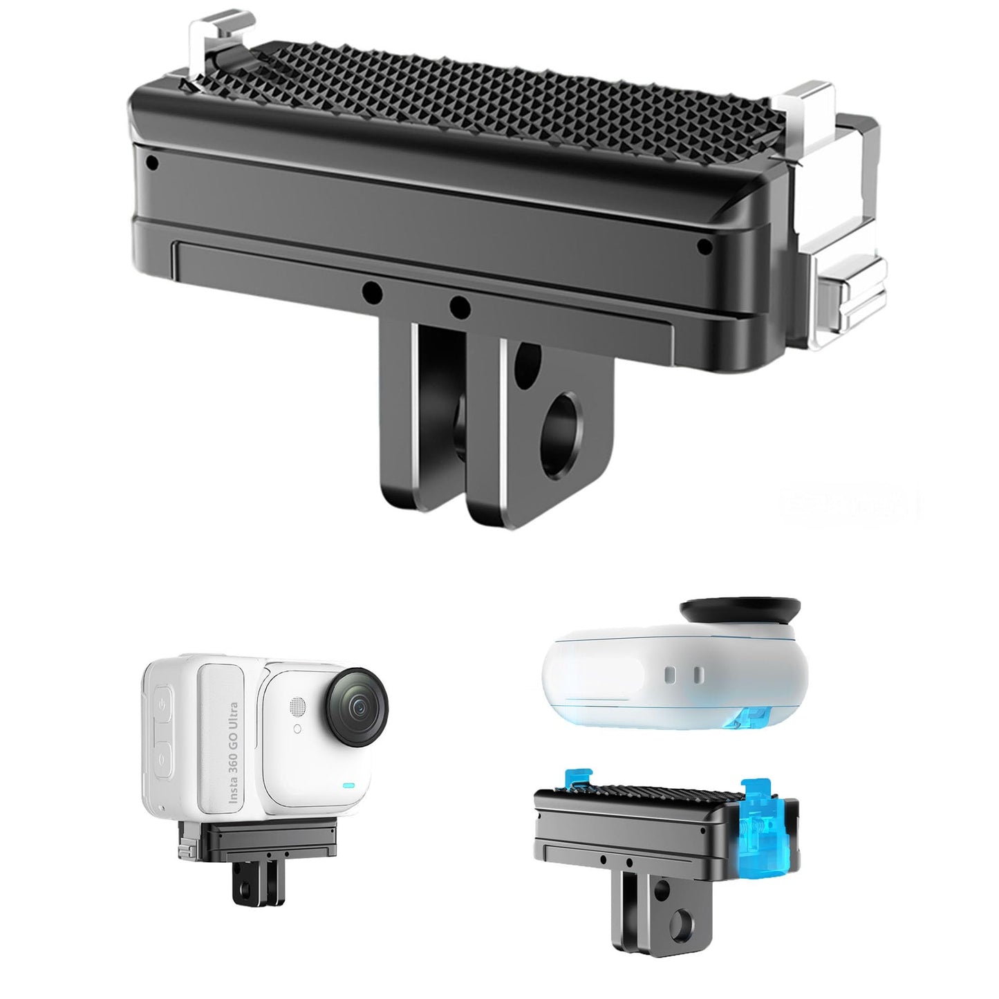 aoeyoo Magnetic Quick Release Mount for Insta360 GO Ultra, Quick Release Mount Adapter with 1/4" Screw Hole for Insta360 GO Ultra Accessories Suitable
