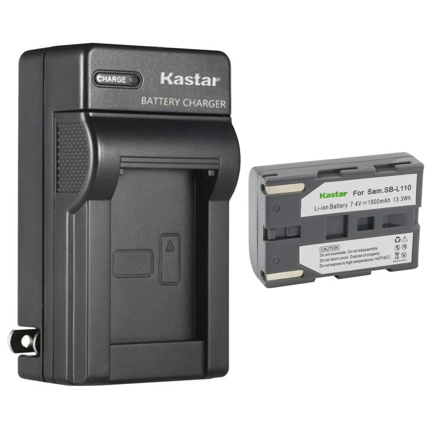 Kastar 1-Pack SB-L110 Battery and AC Wall Charger Replacement for Samsung SB-L110 SB-LS110 (NOT Compatible with SB-L110A), SB-L220 SB-LS220, SB-L70