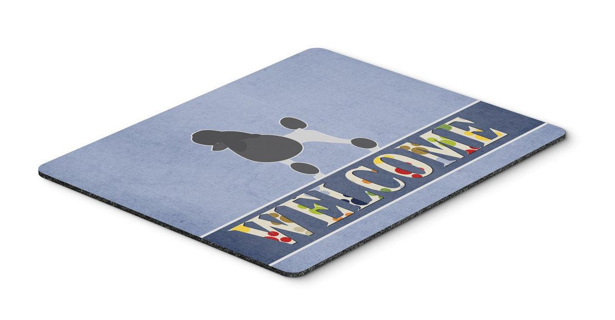 Caroline's Treasures BB5543MP Poodle Welcome Mouse Pad, Hot Pad or Trivet for Home Office Gaming Working Computers Laptop Mouse Mat,Washable Large